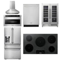 36 Induction Cooktop, Range Hood, Microwave, Refrigerator, Dishwasher, Wine Cooler J845