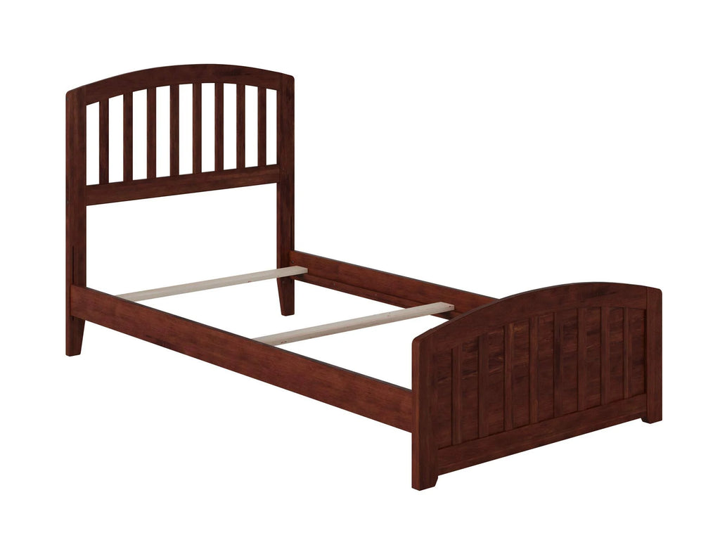 Twin XL Walnut Traditional Bed with Matching Foot Board W98027
