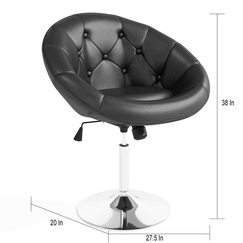Purple Tufted Tilt Swivel Chair V5495