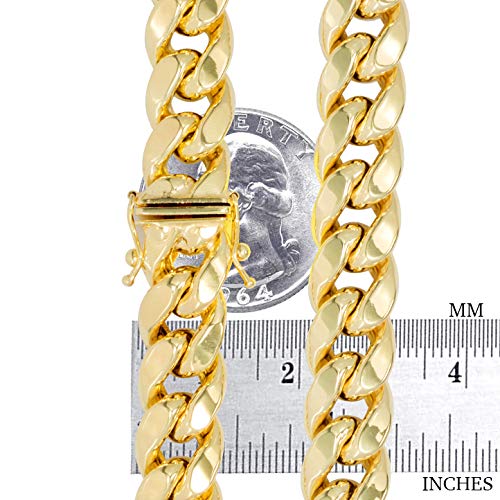 14k Yellow Gold Miami Cuban Link Chain Necklace X75172