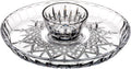 Clear Crystalline Chip & Dip Bowl Y732445