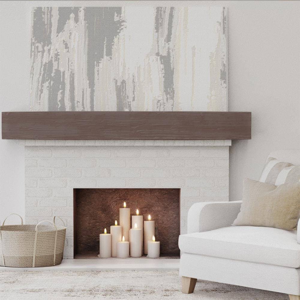 Sandblasted Faux Wood Fireplace Mantel V805849