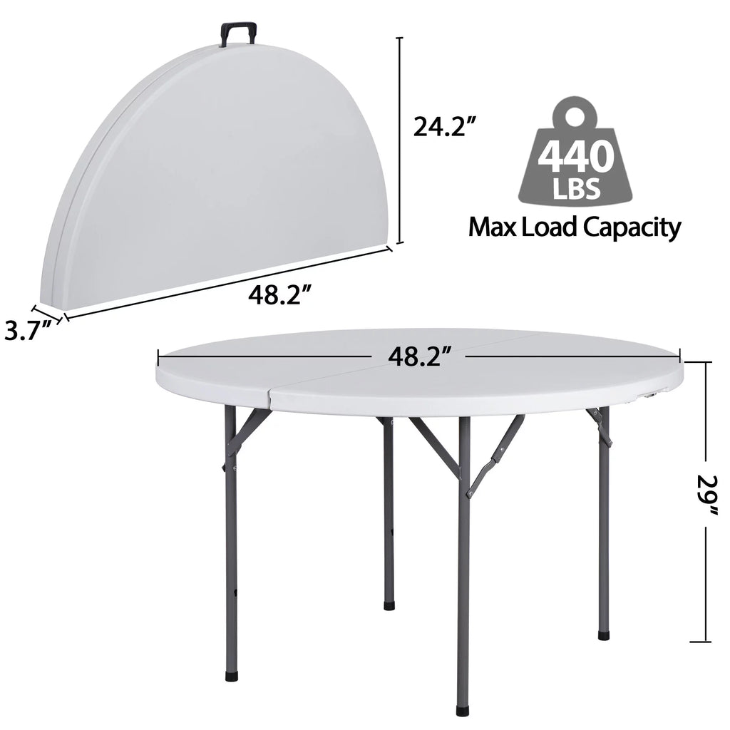 Black Round Foldable Plastic Table M1216