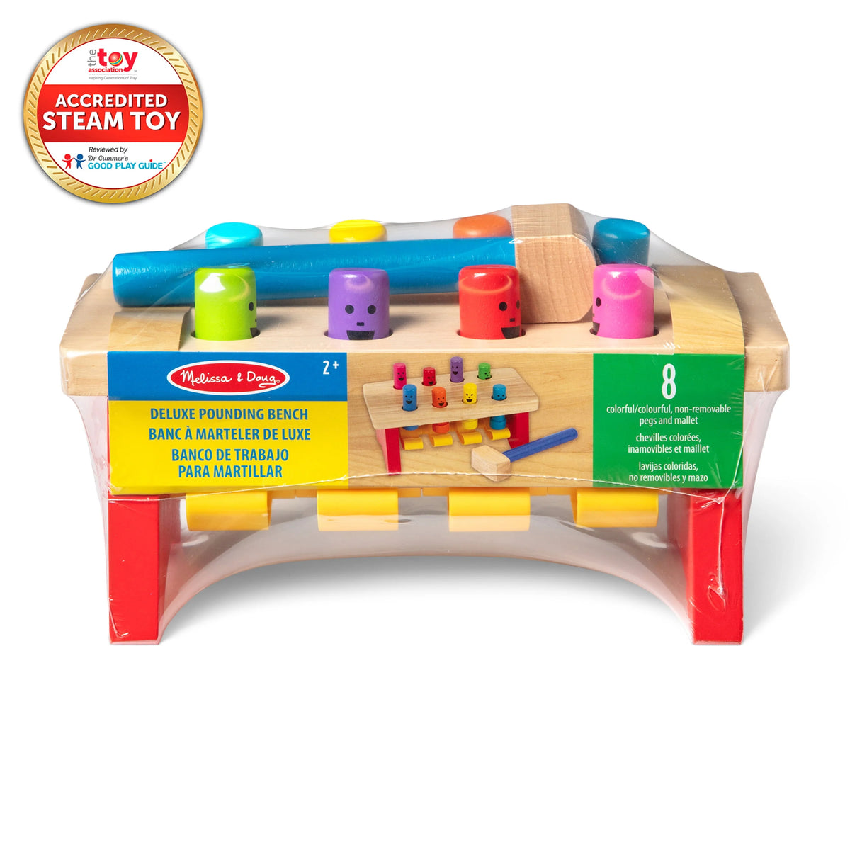 Wooden Pounding Bench Toy With Mallet Y1469