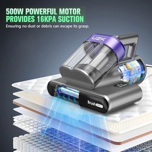 Mattress Vacuum Cleaner with UV-C Light, 16Kpa, 140°F Heat, Corded Z50069