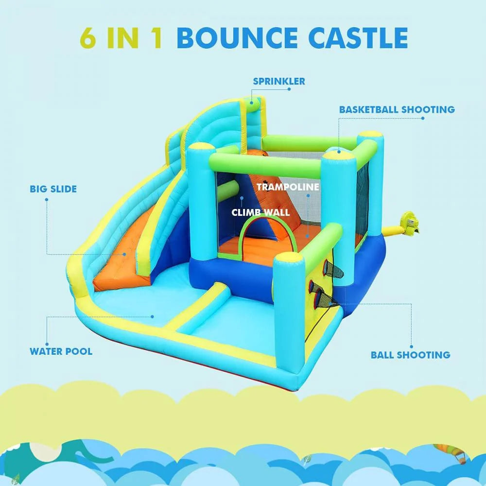 Kids Inflatable Bounce House Ball Pit Play Slide With Blower G4200