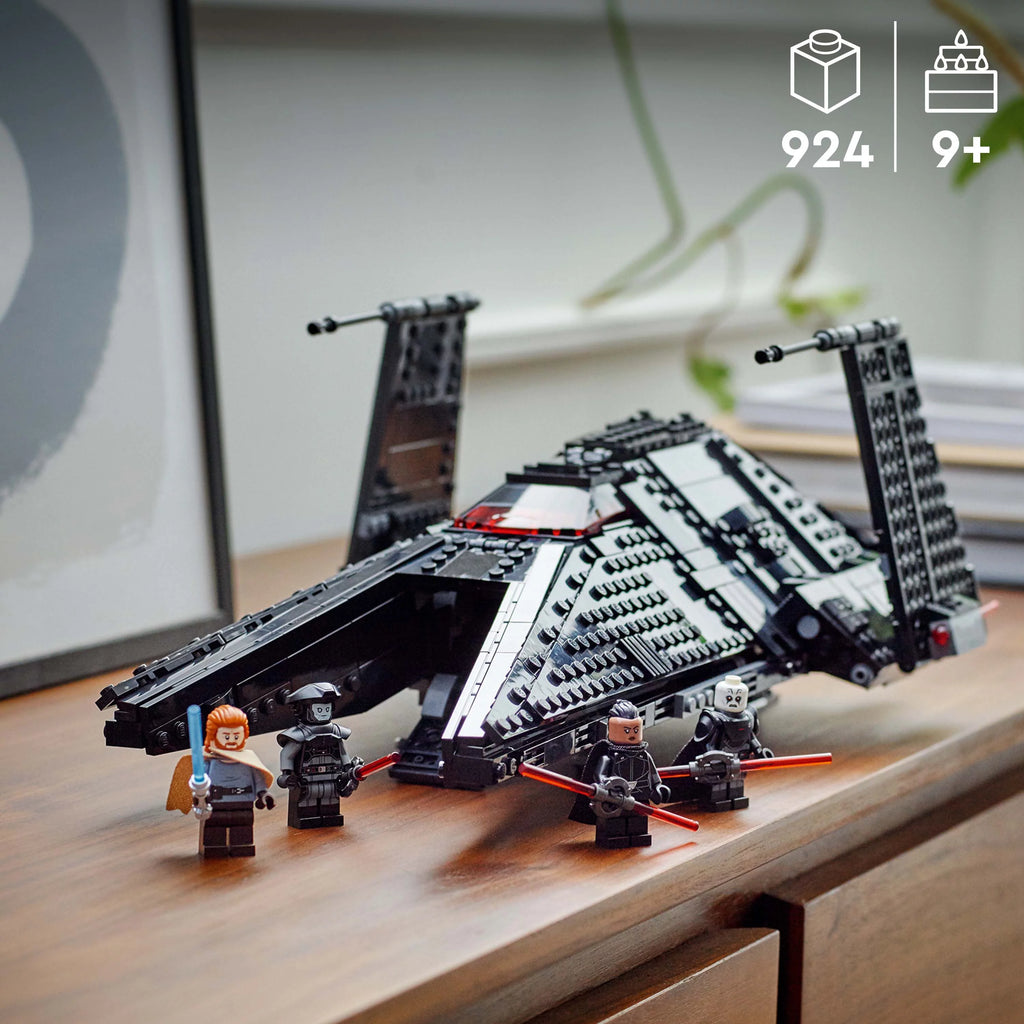 Buildable Toy Starship with Blue and Double-Bladed Red Lightsabers L1676