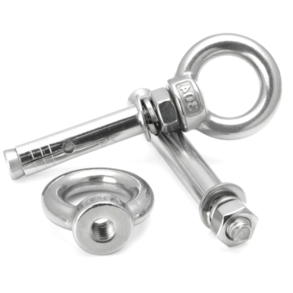 304 Stainless Steel Lifting Eye Bolt M10x80mm 2pcs G5247