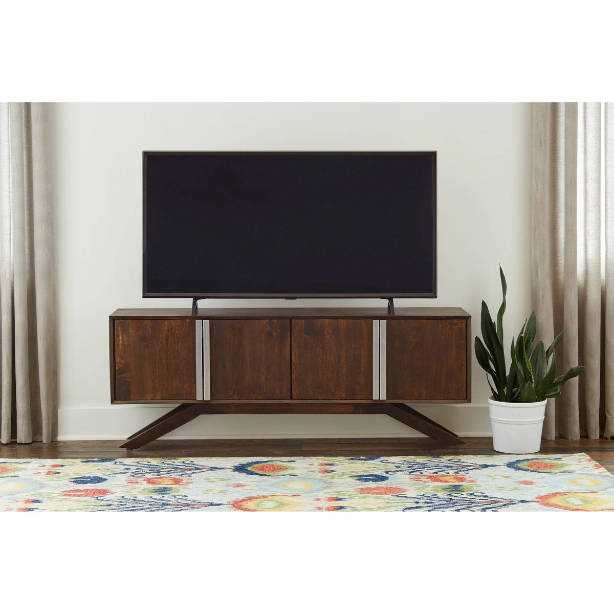 59" Wide Solid Wood Walnut TV Stand W285