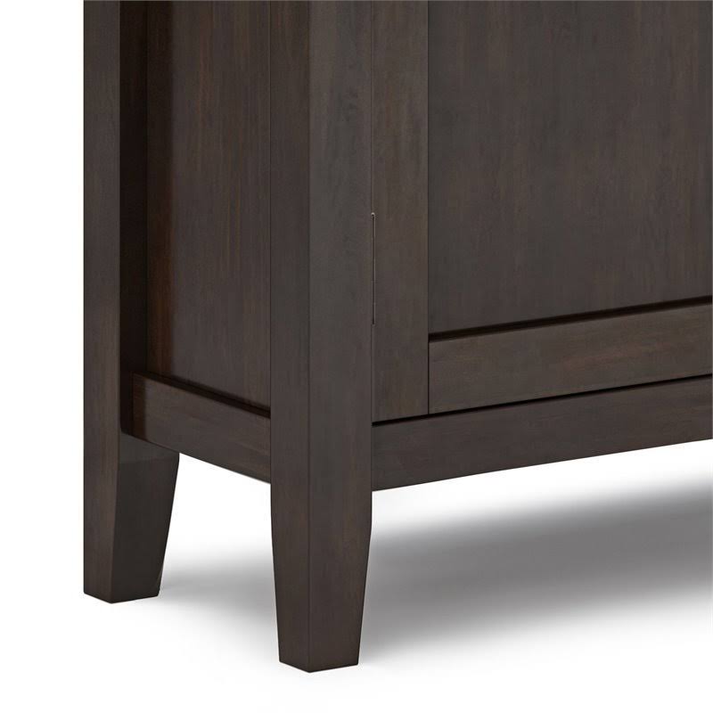 Solid Wood Low Storage Cabinet in Brunette Brown A5468