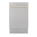 18 in. Stainless Steel Dishwasher with Gold Handle J106