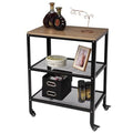 3-Tier Rolling Kitchen Utility Cart with Metal Frame K816612