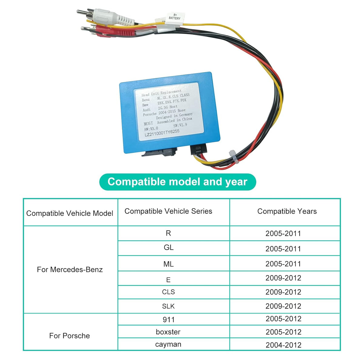 Optical Fiber Decoder Box for Car Stereo Radio Z97371