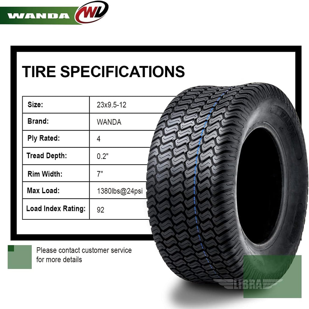 23x9.5-12 Lawn Mower Cart Turf Tire G775