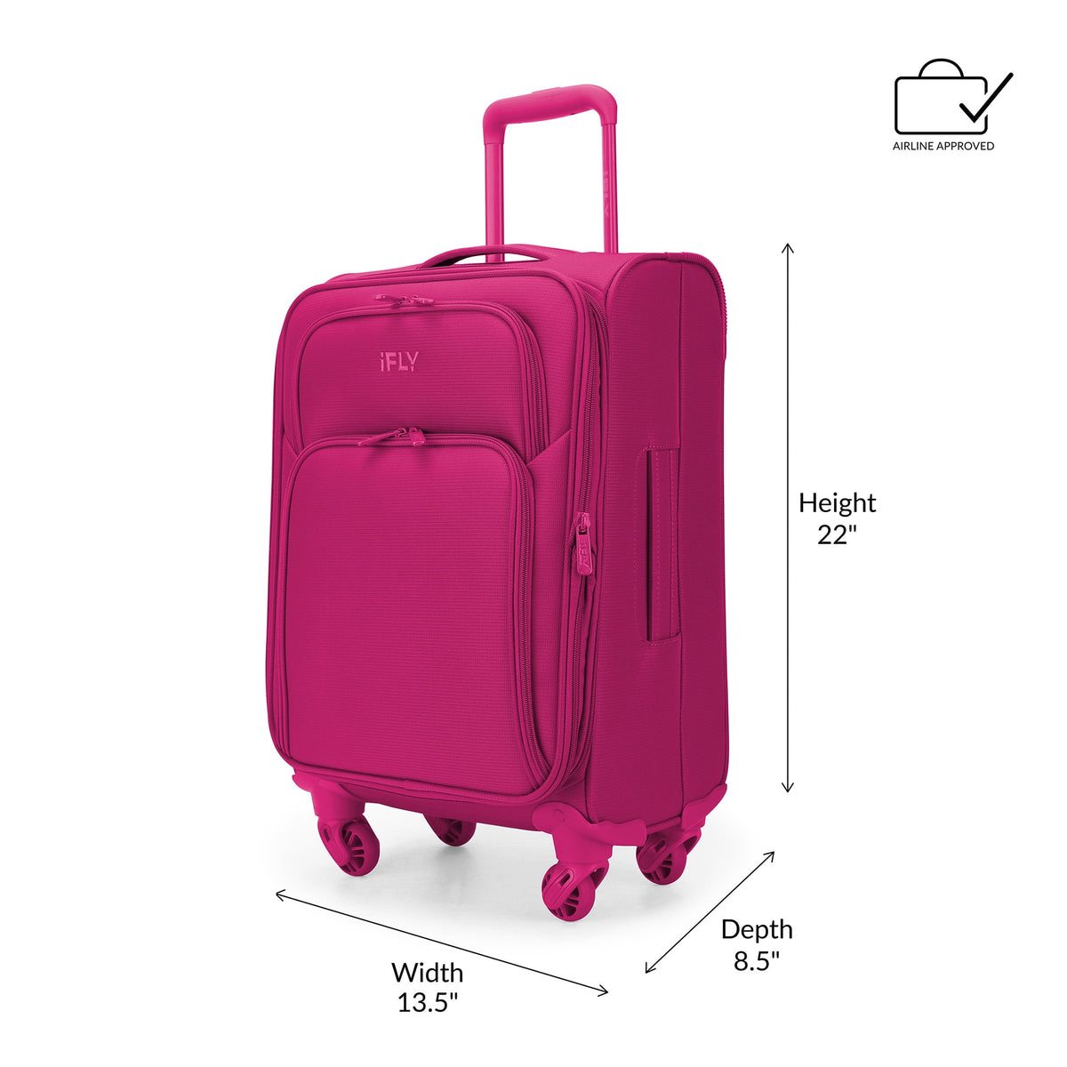 Fuchsia 20" Carry-on Luggage T145