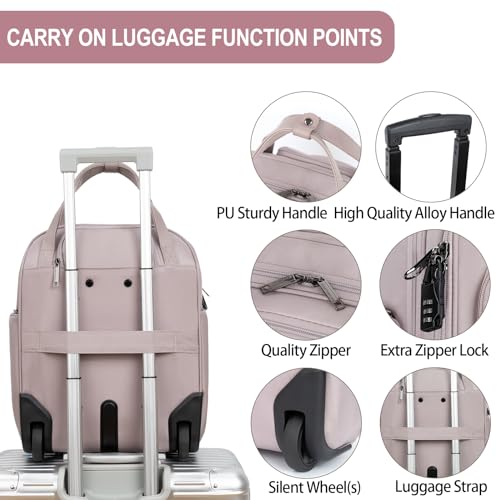 Black 16" Carry On Bag with Wheels L775