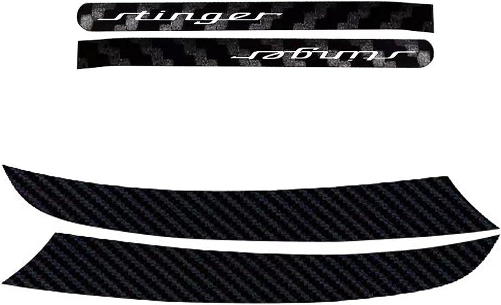 3D Carbon Fiber Front Hood Rally Stripes Decal Pack of 2 L71660
