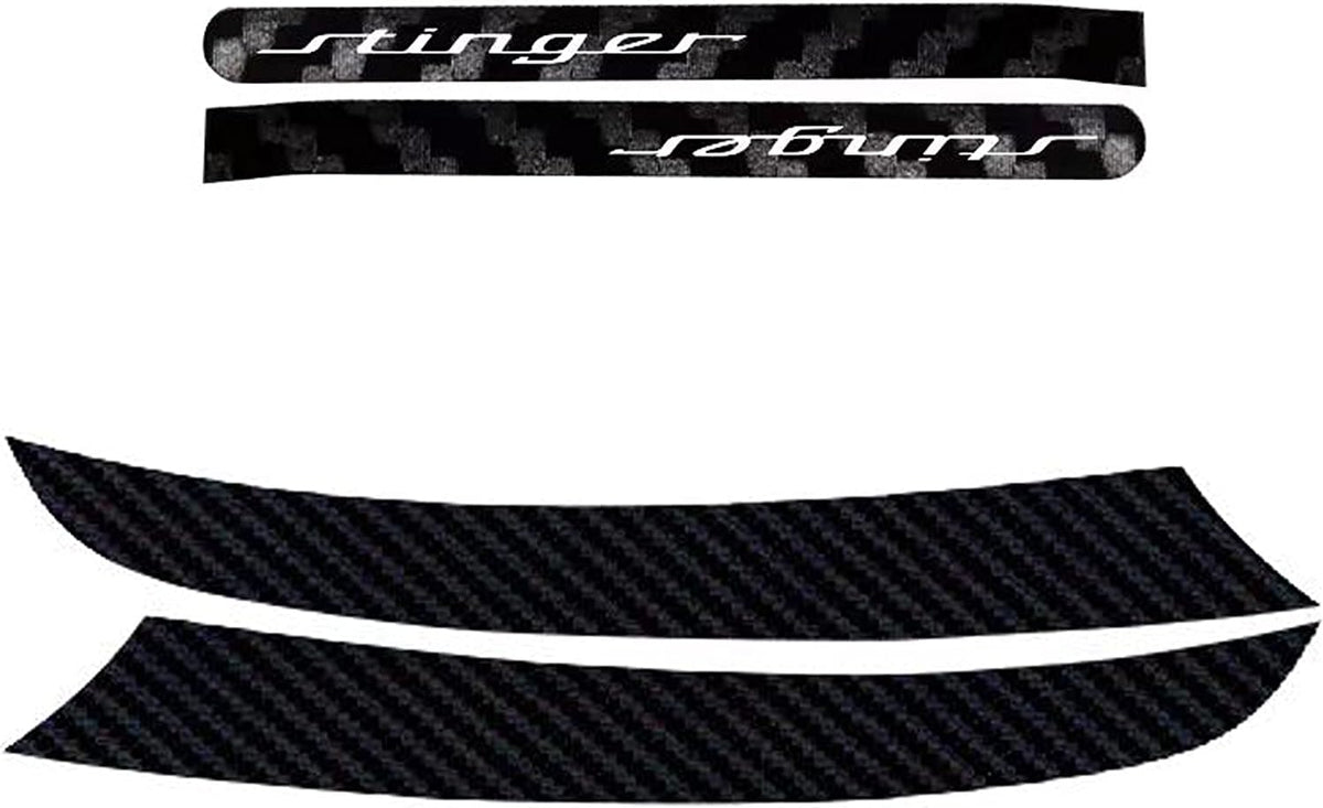 3D Carbon Fiber Front Hood Rally Stripes Decal Pack of 2 L71660
