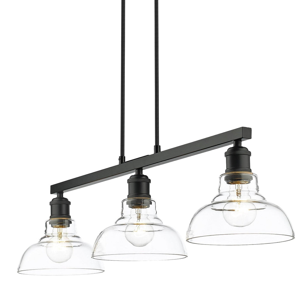 Matte Black 3 Light Semi-Flush Y9786