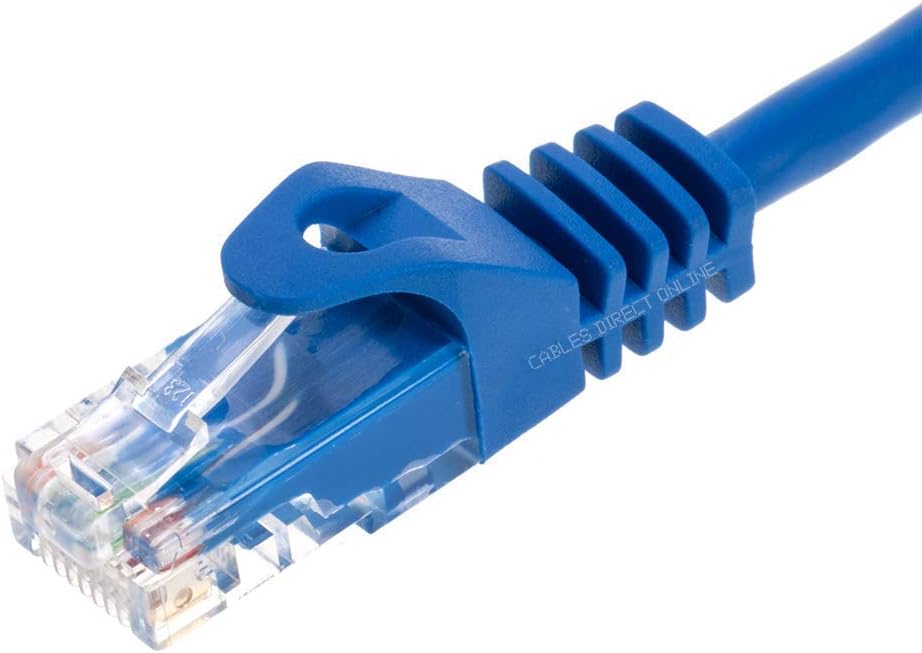 Snagless Cat5e Ethernet Patch Cable Blue 3 Feet Pack of 2 X98431