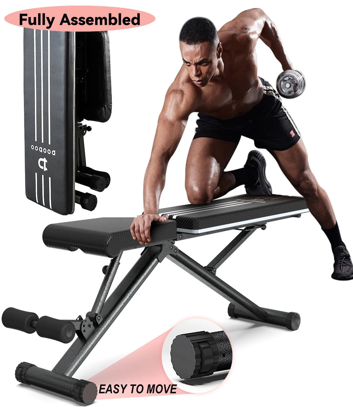 Foldable Adjustable Weight Bench D730