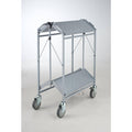 Gray 2-Shelf Folding Swivel Caster Carts G5985