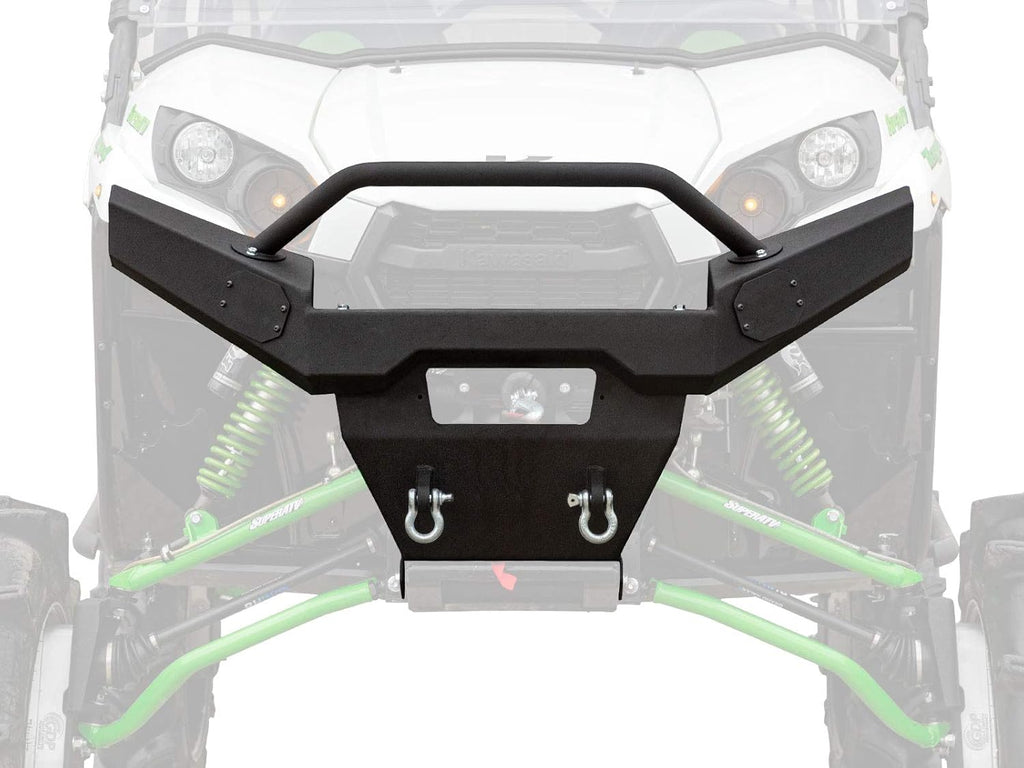 Wrinkle Black Steel Front Bumper with Tow Hooks N6609
