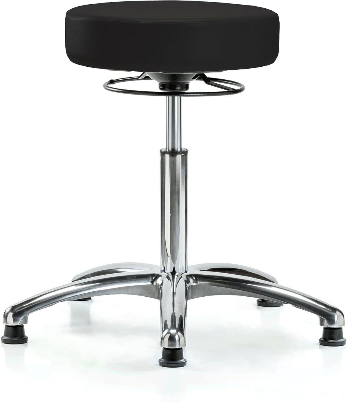 Chrome 360 Degree Adjustable Swivel Stool Imperial Blue Vinyl I38929