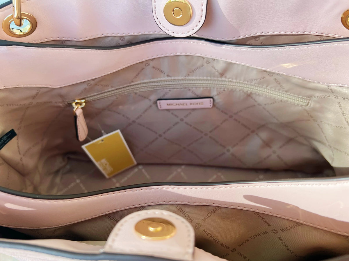 Large Triple Compartment Tote Powder Blush B2045