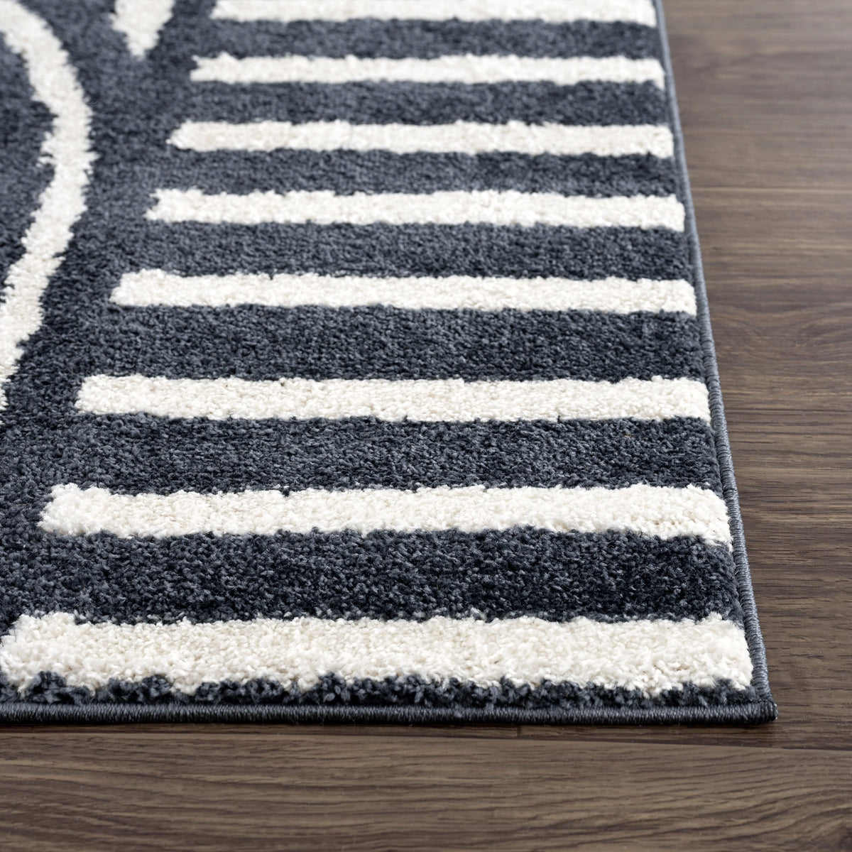 8 x 10 Cream Charcoal Area Rug S56367