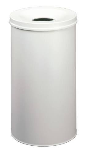 60 L Round Steel Grey Trash Can D896928