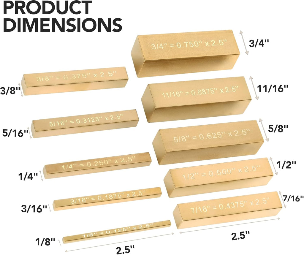 10 Brass Setup Blocks Height Gauge Woodworking Tools K40443