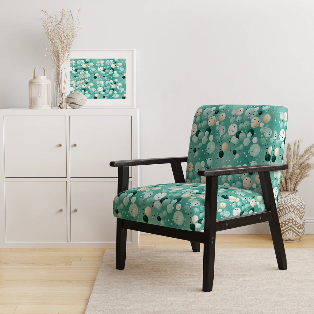 Upholstered Polka Dots Accent Chair U173765