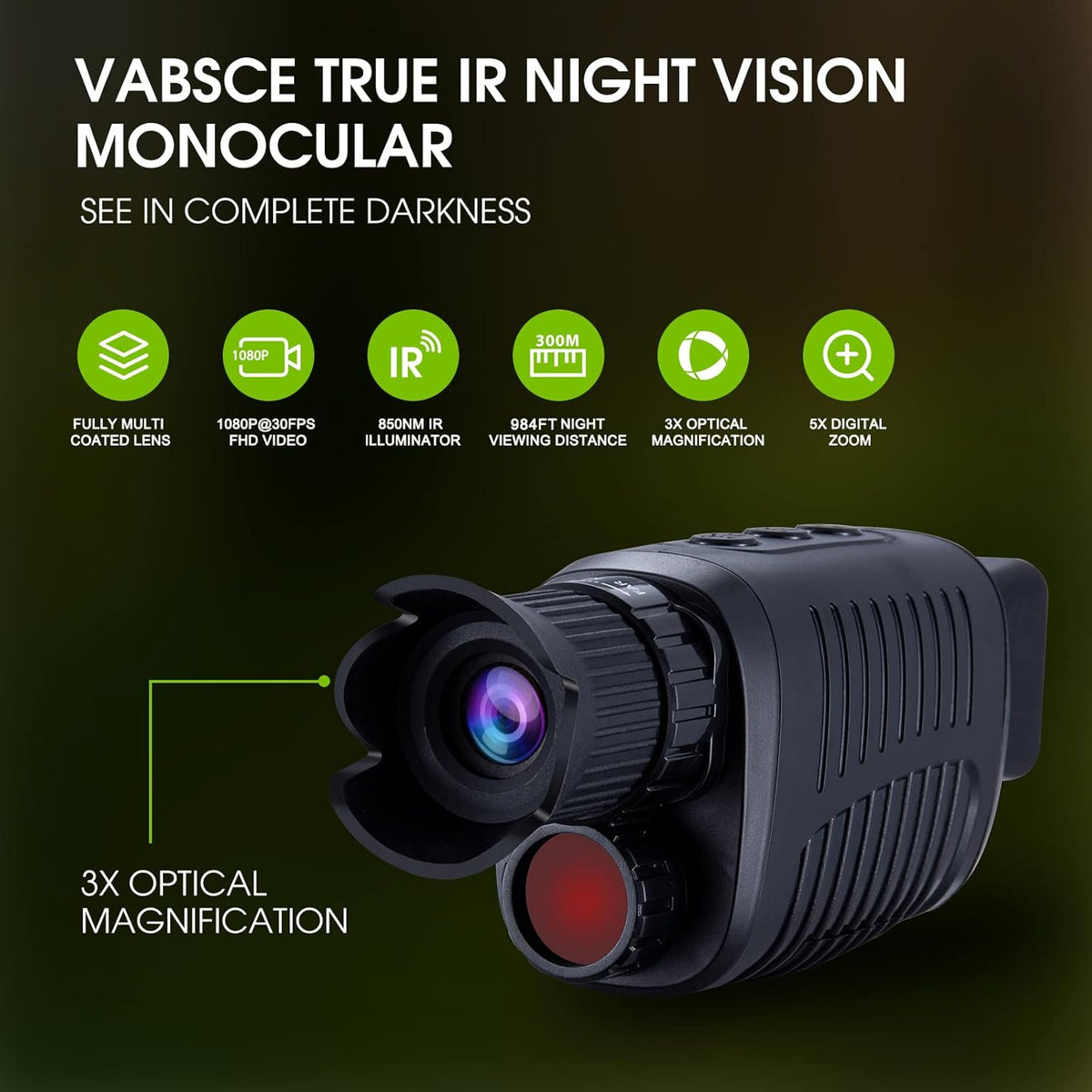 Digital Night Vision Monocular with 32 GB Micro SD Card N142