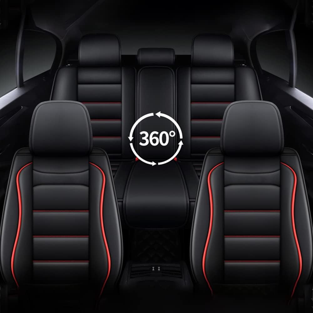 Faux Leather Waterproof Car Seat Covers 5 Seats Set with Airbag Compatible F11142