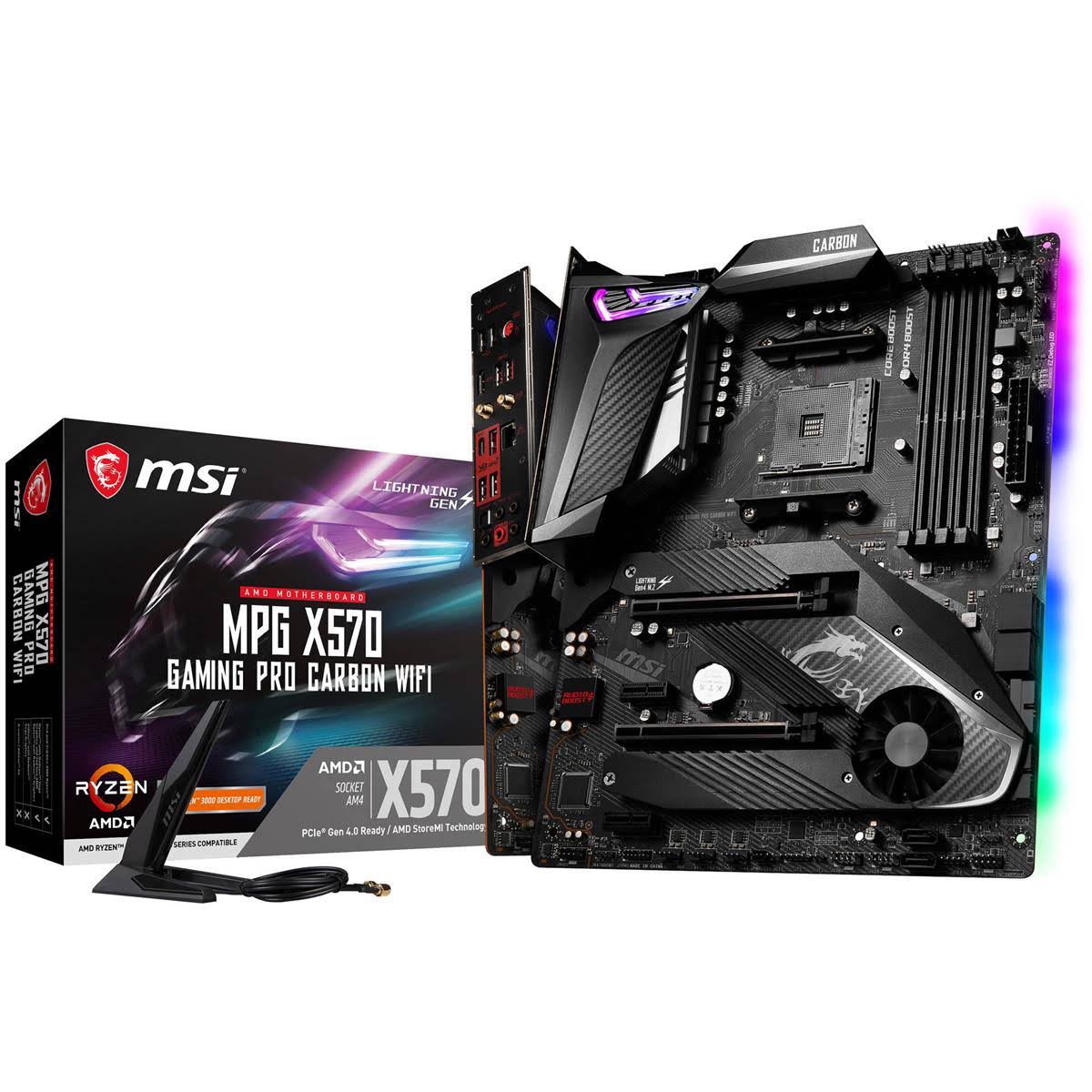 MSI MPG X570 Gaming Pro Carbon WiFi AM4 ATX AMD Motherboard F937501