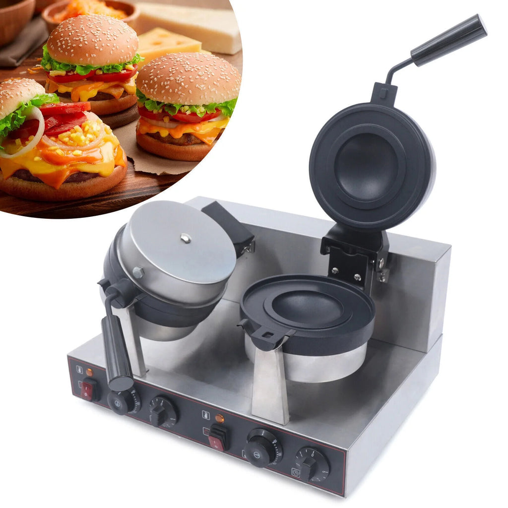 Double Head Stainless Steel Non-stick Electric Waffle Maker 2400W Q674