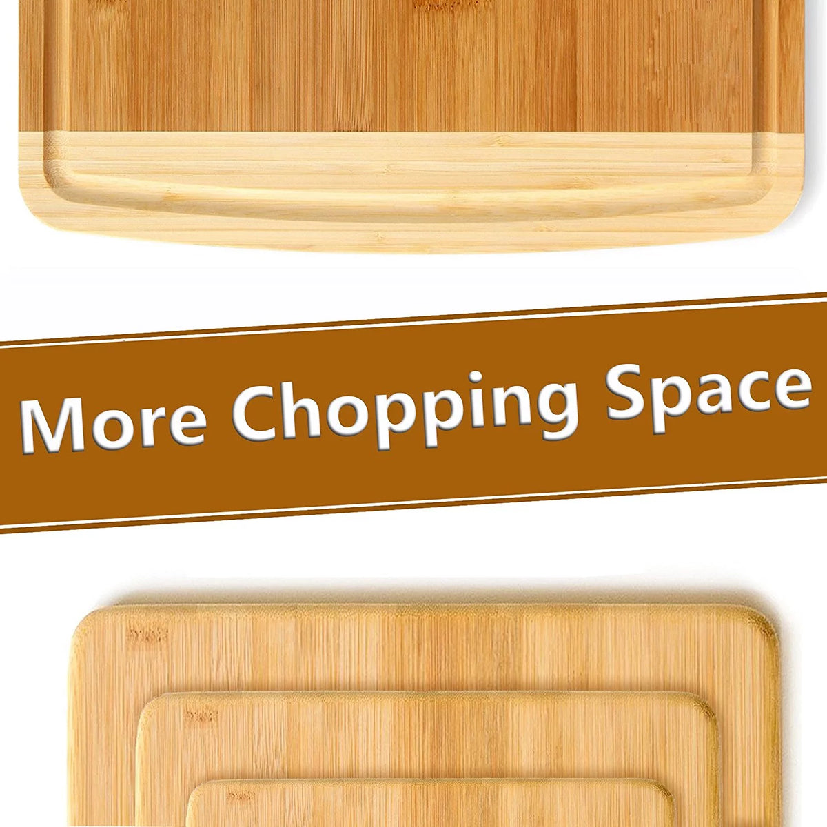 Extra Large Bamboo Cutting Board with Juice Grooves B3370