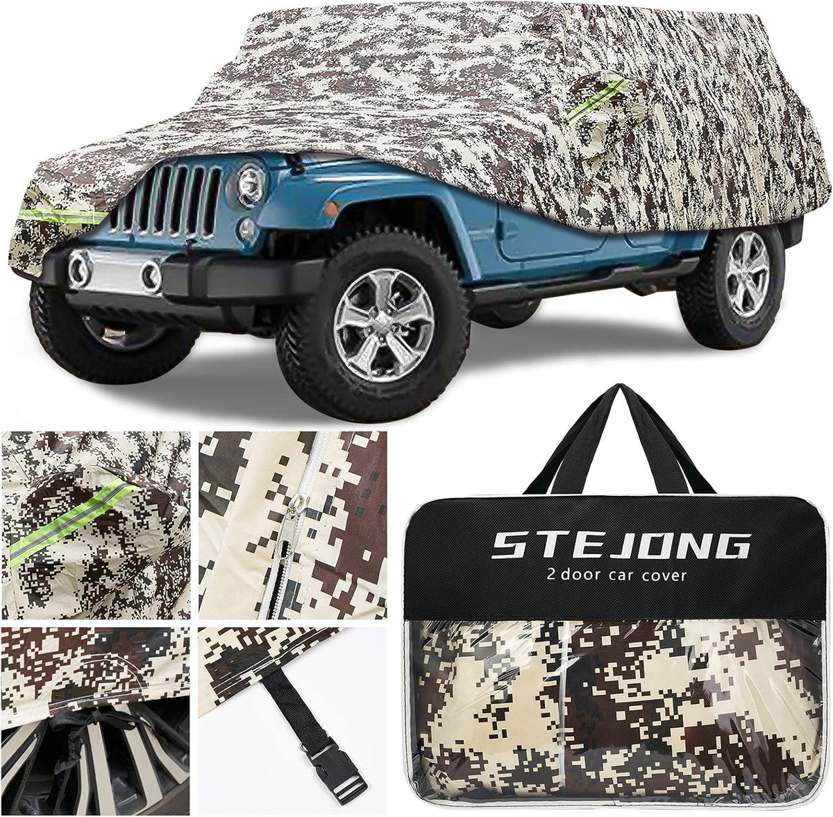 Camouflage SUV Cover with Driver Door Zipper F371