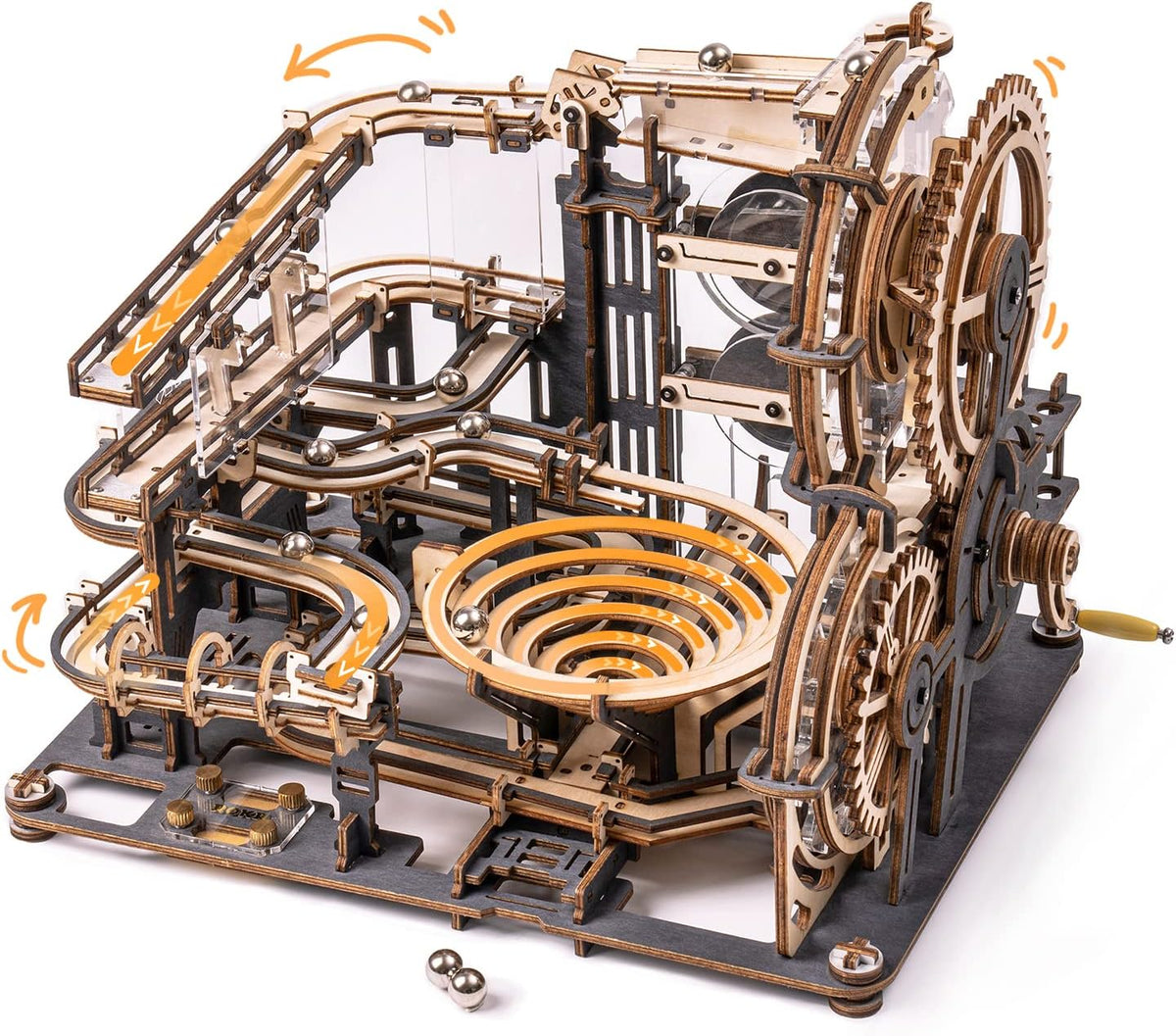 3D Wooden Marble Run Chain Mechanical Building Kit S15220