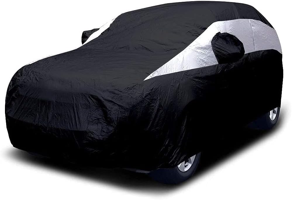 Jet Black Poly 210T Car Cover for Sedans J9415