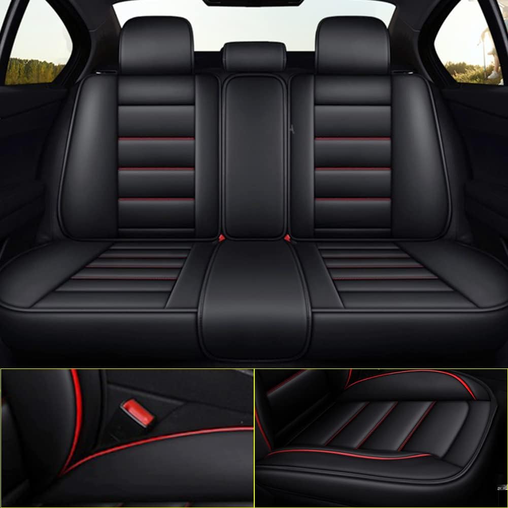 Faux Leather Waterproof Car Seat Covers 5 Seats Set with Airbag Compatible F11142