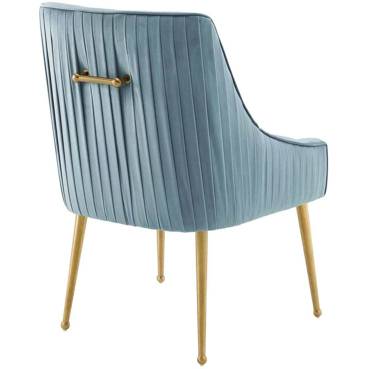 Light Blue Velvet Upholstered Dining Chair Set of 2 M667