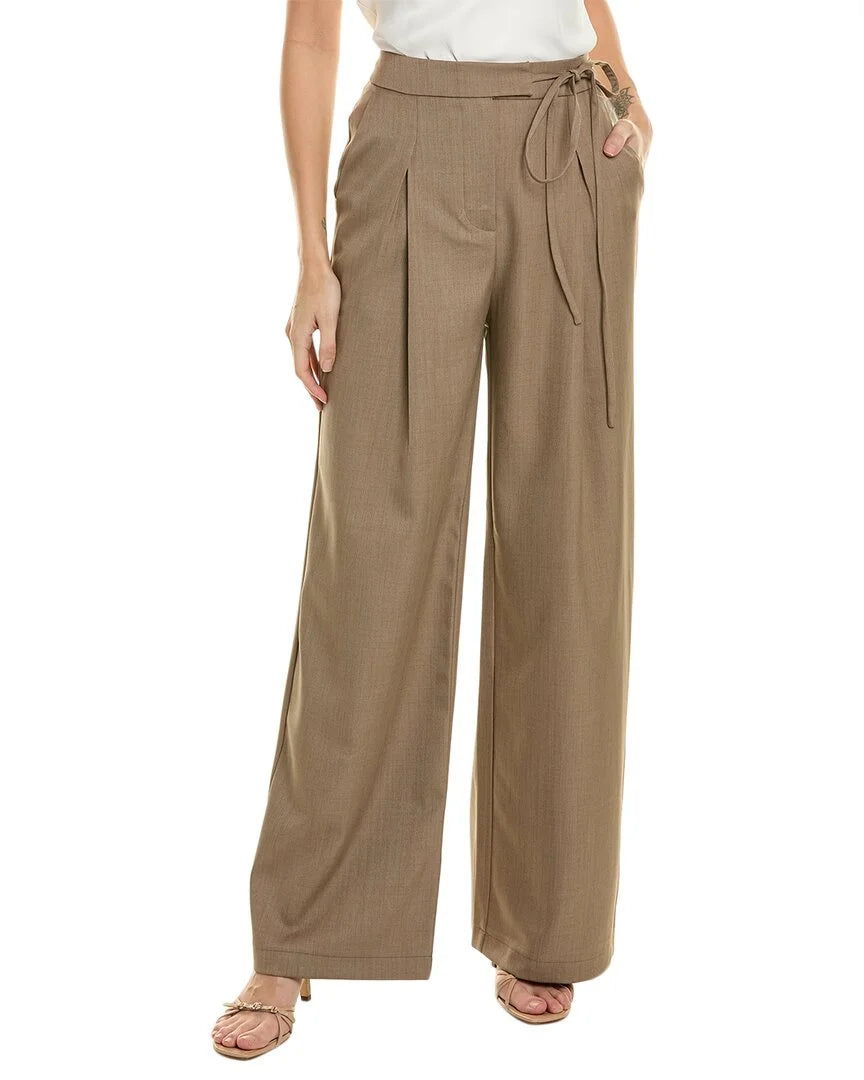 Brown Wide Leg Trouser J659536