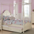 Twin Canopy Poster Bed in White P80198