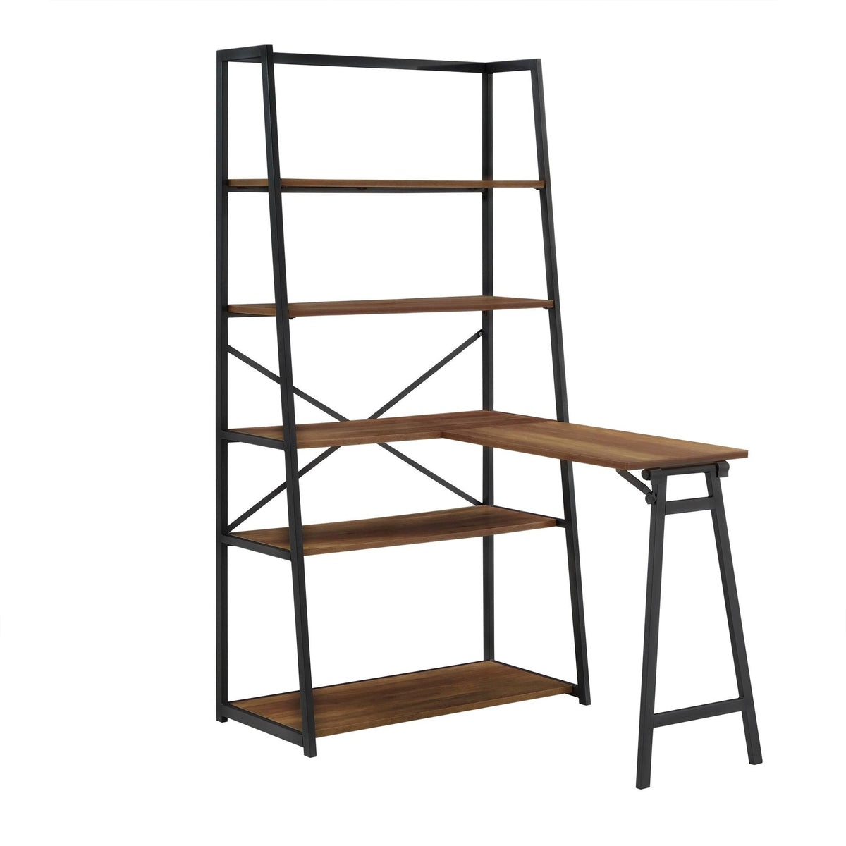 Folding Desk with Bookcase U5117