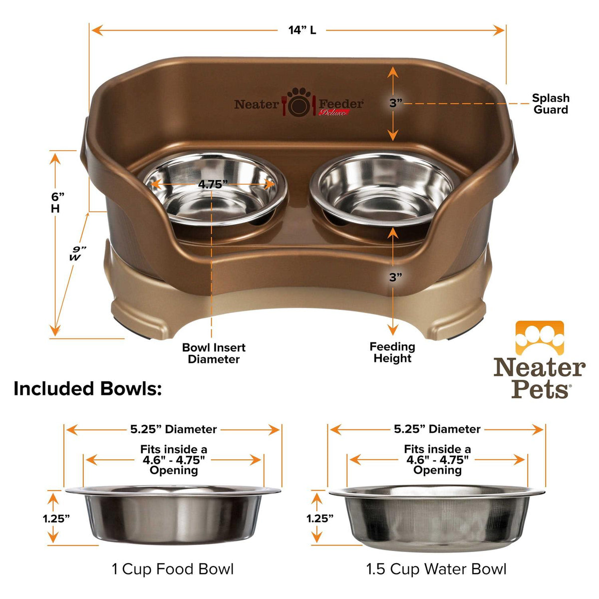 Elevated Cat Bowls F60253