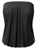 Solid Natural Pleated Tube Top P408168