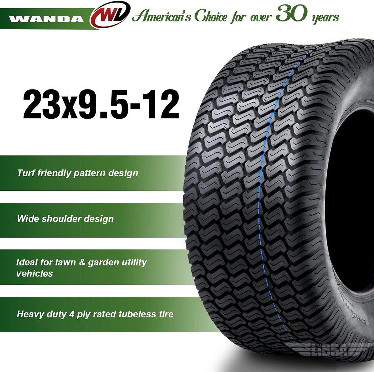23x9.5-12 Lawn Mower Cart Turf Tire G775