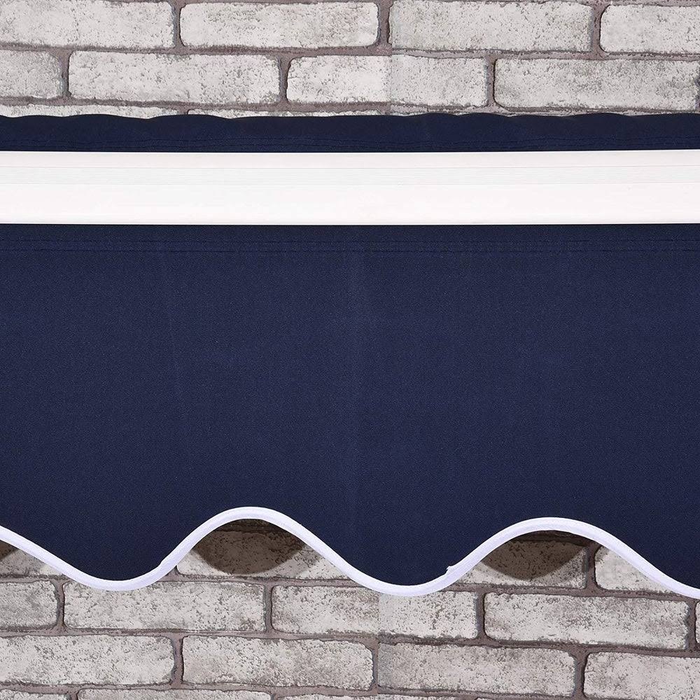12x10 Feet Manual Retractable Patio Awning G433087